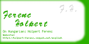 ferenc holpert business card